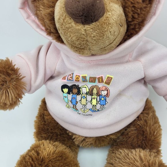 Girl Scout Little Brownie Bear Pink Sweatshirt Plush Mary Meyer 13" Toy - Picture 3 of 11